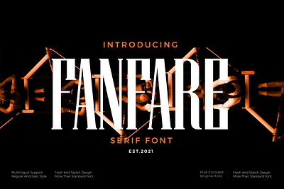 Fanfare - Serif font branding design font illustration letter logo typography ui ux vector