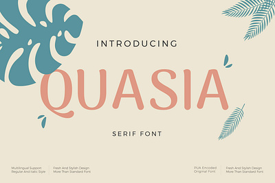 Quasia - Serif font design font illustration letter logo typography ui vector