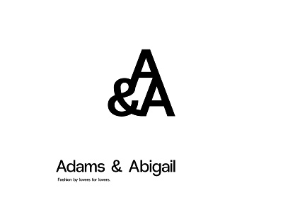 Adams & Abigail [Fashion] brand identity brand inspiration branding dailylogochallenge design design inspiration fashion graphic design graphic designer icon illustration logo logo challenge logo inspiration love typography vector design vectors visual identity