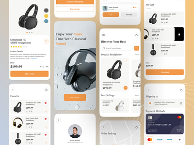 E-Commerce Mobile App android app design branding design ecommerce app ecommerce shop graphic design headphone app illustration ios app design ios design logo mobile app mobile app design mobile app ui design mobile design mobile uiux trendy design ui ui design uiux