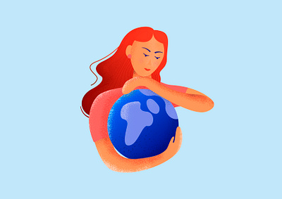 I love my planet illustration vector