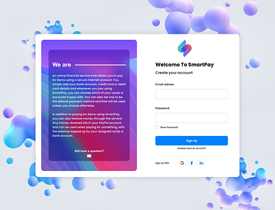 Sign Up Form design minimal mobile ui sign up web design