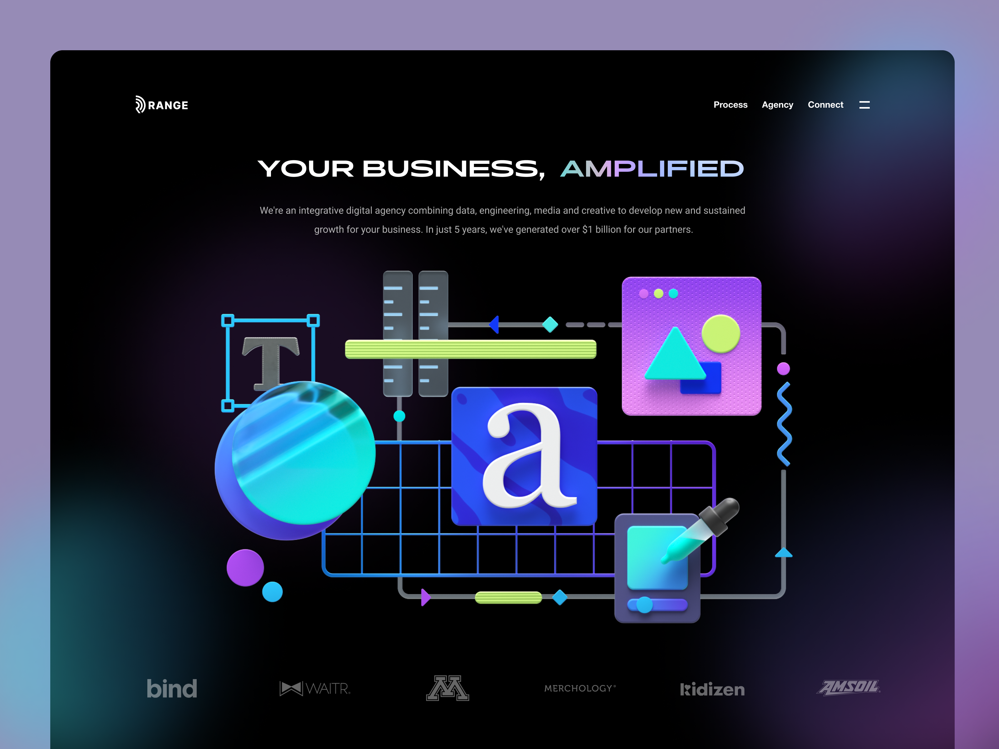 Example of 3D Illustration   Landingpage