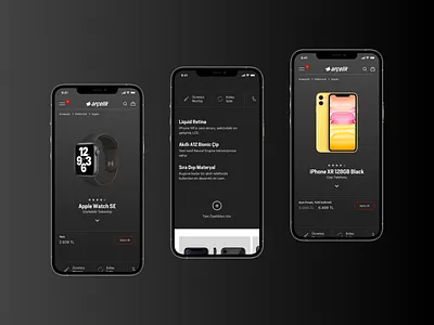 Arcelik - Detail Page Mobile apple appliances arcelik black clean design grid household household appliances principle red responsive tv ui ux web webdesign website