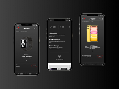 Arcelik - Detail Page Mobile apple appliances arcelik black clean design grid household household appliances principle red responsive tv ui ux web webdesign website