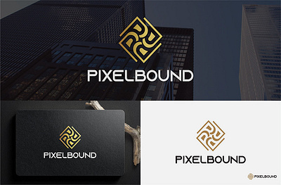 PIXELBOUND LOGO DESIGN brand branding creative design flat illustration logo logo design logodesign minimal vector