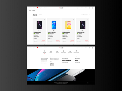 Arcelik - List Page - Menu apple appliances arcelik black clean design grid household principle red responsive tv ui ux web webdesign website