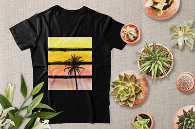 Sunrise T-shirt Design grunge grungy sublimation sunrise sunset t shirt watercolor