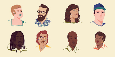 Random People III digital flat graphic illustration portrait