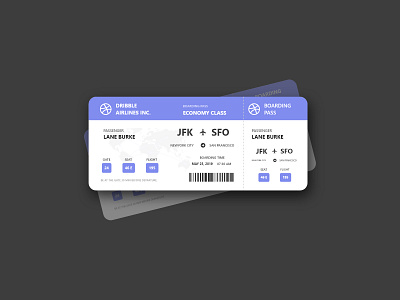 Boarding Pass boarding design pass typography ui uidesign ux