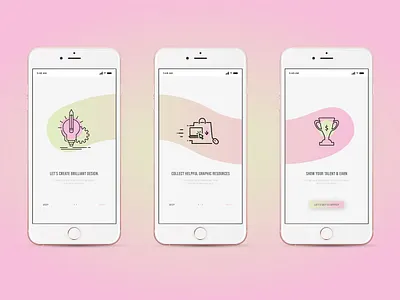 Onboarding UI Design for mobile app designer bulbulsomraat design finevector iphone onboarding onboarding design onboarding screen onboarding ui design ui designer uisomraat uxui