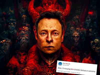 Elon as a RedDevil angkritth character design elonmusk illustration