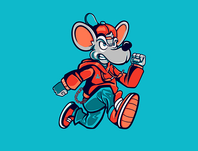 RAT IN THE STREET 2dillustration branding character characterdesign design illustration logo vector