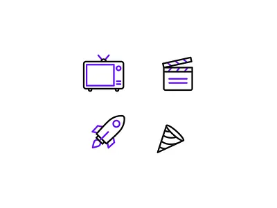 Introducing Unicorn Icons🦄 - Free Animated Lottie icons 2d animation 2d icons animated icons animation app icons bodymovin confetti icon icon animation icons launch line icons lottie micro interaction mobile icons motion graphics movie clapper rocket ui web icons