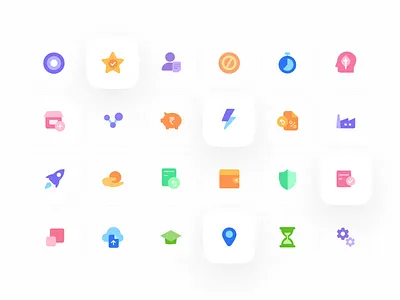 Primary icons for ClearTax's new website app branding design icon iconography illustration logo typography ui ux vector
