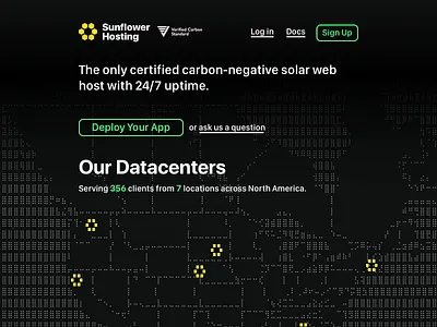 Solar Web Host ascii map solar sunflower web host