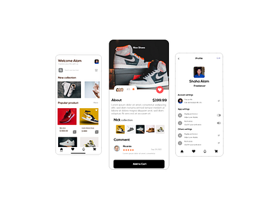 E-Commerce App Screen Design apps design ecommerce app graphic design mobile app design mobile ui design screen design shopapp ui ui ux ui ux designer