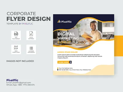Corporate Flyer Design Template ads advertisement design branding business flyer corporate flyer design facebook post design illustration instagram post design logo poster design social media flyer social media post design vector