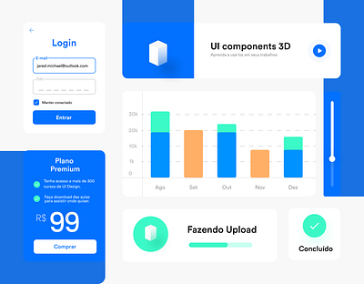 UI Components components design elements minimal ui ui elements ui kit ui pack web