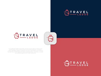 Logo Travel Ledge designer graphic design line line art logo minimalist monogram monoline vector