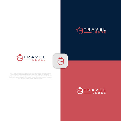 Logo Travel Ledge designer graphic design line line art logo minimalist monogram monoline vector