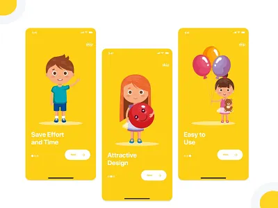 Kid's zone app app design ui