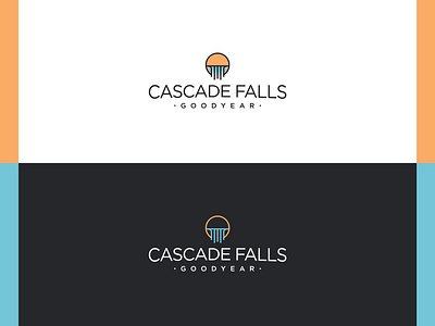 Cascade Falls apartment logo brand branding design icon identity illustration logo logo bug symbol typography vector water water icon waterfall waterfall icon