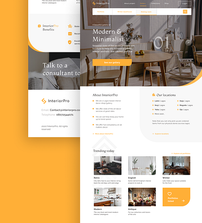 InteriorPro design logo minimal typography ui user experience ux