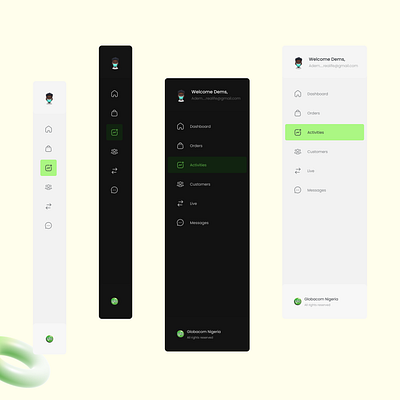 Side navigation bar concepts app branding design uidesign