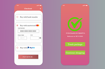 CARD CHECKOUT dailyui design graphic design logo mobile typography