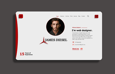 Portfolio Landing Page UI Design creative dailyui design graphic design impressive inspiration inspiring landing page modern new personal portfolio portfolio professional tech templates themes ui web design website xd