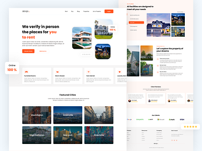 Real Estate Landing Page Design adobe xd figma landing page design popular property website real estate landing page design rental website trending ui design uiux web design website website design wordpress