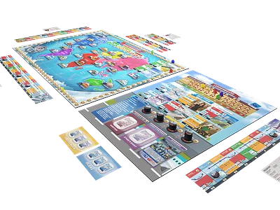 Connecting Flights board game board design game graphic design kickstarter photoshop