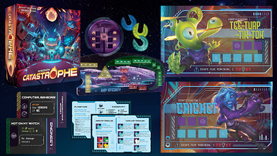 Mission Catastrophe board game board game design game illustrator kickstarter photoshop