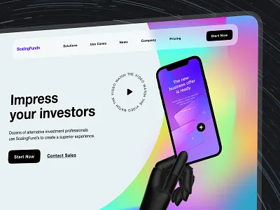 Landing Page concept for an investment App app banking design fintech interface invest landing ui ux