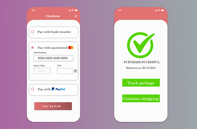Card checkout page part 2 dailyui design graphic design mobile typography