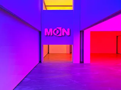 Business logo design Moon animation branding logo