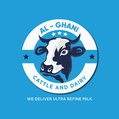 AL-Ghani Cattle and Dairy Logo Redesign branding design esportslogo illustration illustrator logo typography ui ux vector