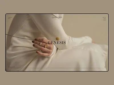 QariQris — jewelry studio concept design minimalism store ui ux web