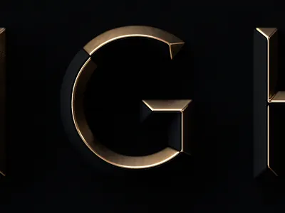 Duality Type Explore 3d black c4d design duality gold logo type