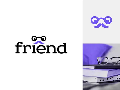 Logo | Friend black book shop book store books bookshop bookstore brand brand identity branding design desire agency graphic design identity literature logo logo design logotype logotype design typography violet