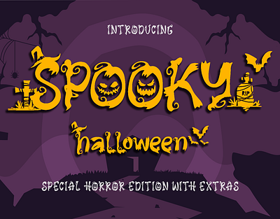 Spooky Halloween Typeface branding halloween modern night nightmare october playful pumpkin scary skull spooktober spooky witch