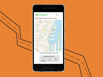 PhotoIT - Photography App - DailyUI 029 app dailyui location map mobile photography ux