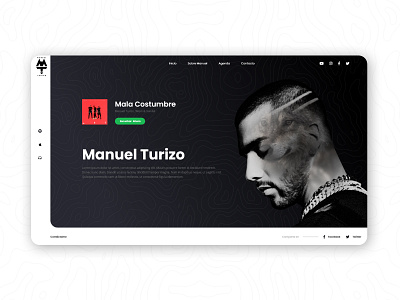 Manuel Turizo: Web Site design manuel turizo music ui web