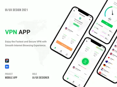 VPN APP UI/UX Design app behance behance case study case study figma design internet internet security ios app mobile app proxy ui design uiux user interface design uxdesign vpn vpn app vpn app ui vpn app ux vpn proxy