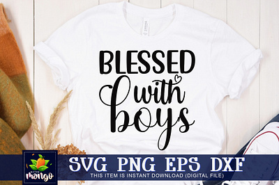 Blessed with boys SVG boy mama svg