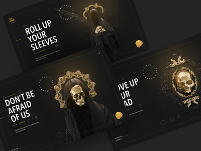 Billelis - hero Section Concept 3d billelis cover art design hero section skull ui web webpage website