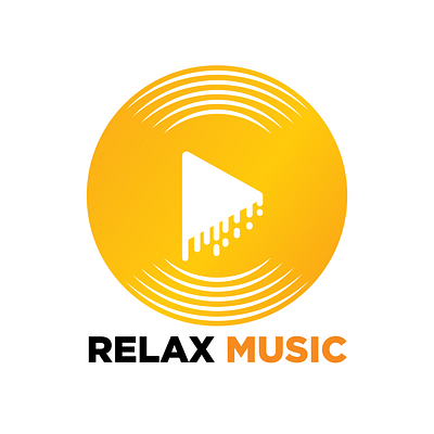 Relax Music design illustration logo