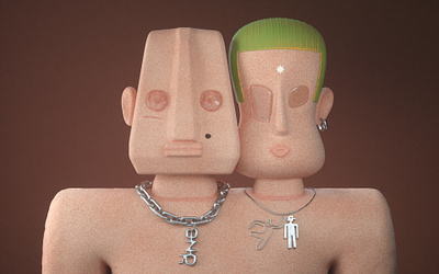 couple 3d character cinema4d design illustraion illustration octane