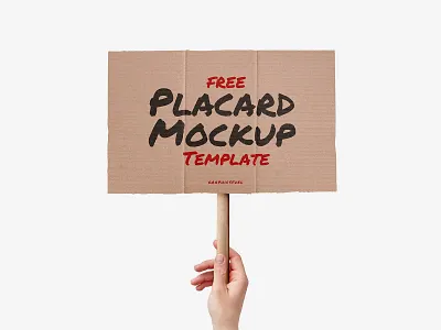 Placard Mockup Template free mockup